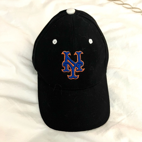 NY METS Accessories Ny Mets Black Baseball Cap One Sizeadjustable